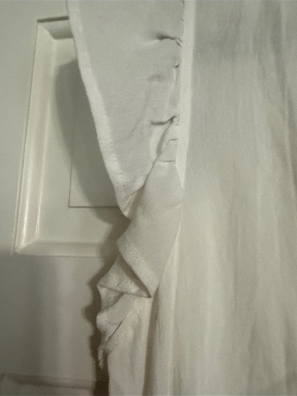 entro White Tiered Maxi Dress with Ruffled Cap Sleeves - Picture 4 of 5